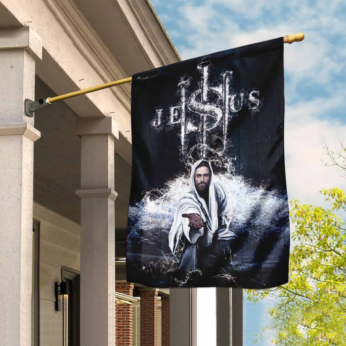 Jesus Saves Us Flag | Garden Flag | Double Sided House Flag - GIFTCUSTOM