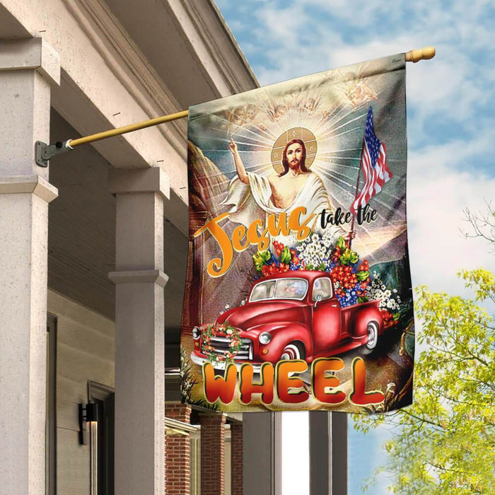 Jesus Take The Wheel American Flag - GIFTCUSTOM