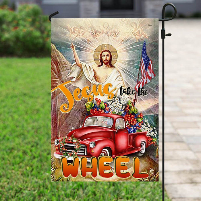 Jesus Take The Wheel American Flag - GIFTCUSTOM