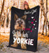 Just a girl in love with her yorkie blanket - GIFTCUSTOM