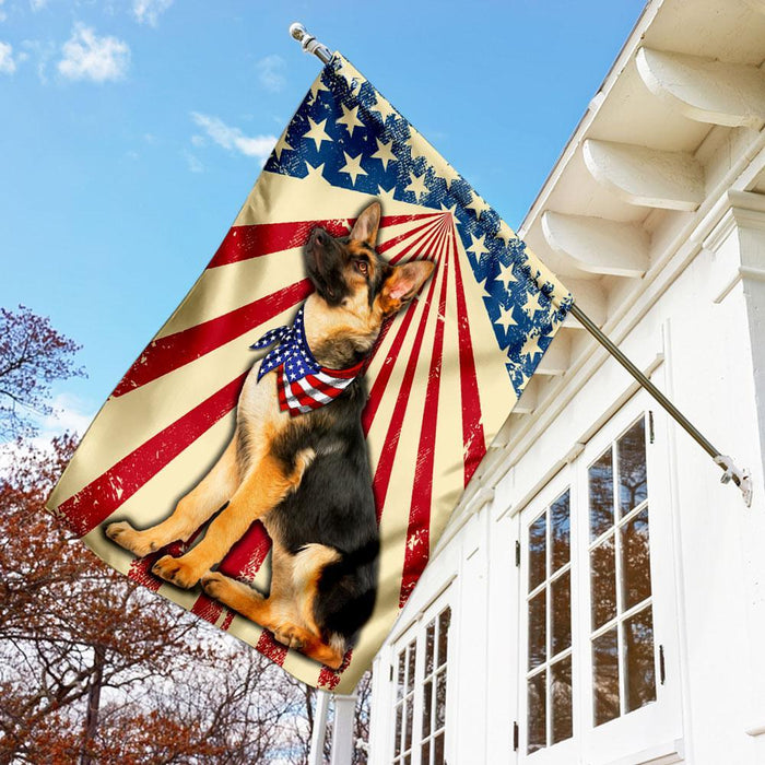 K9 Unit American German Shepherd Flag | Garden Flag | Double Sided House Flag - GIFTCUSTOM