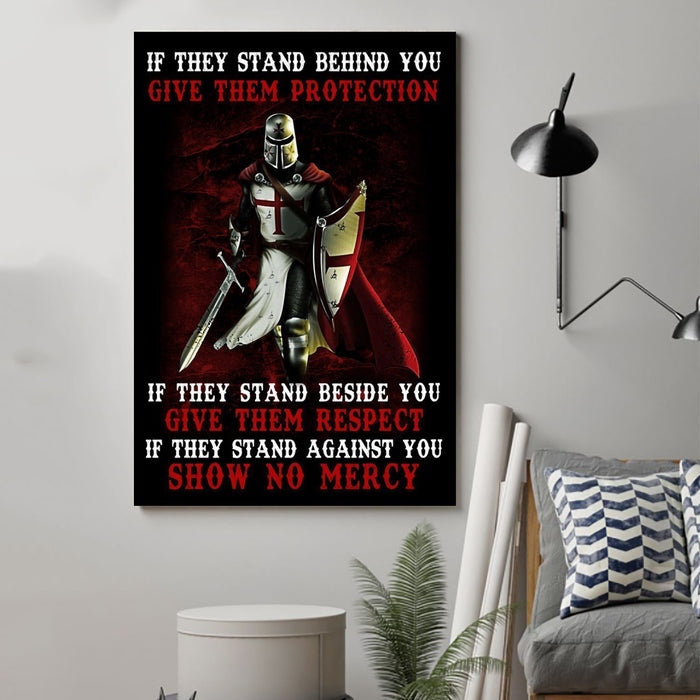 Knight Templar Canvas and Poster ��� If they stand behind you wall decor visual art - GIFTCUSTOM
