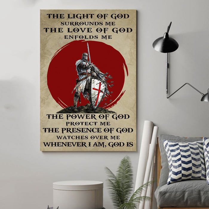 Knight templar Canvas and Poster ��� The light of god wall decor visual art - GIFTCUSTOM