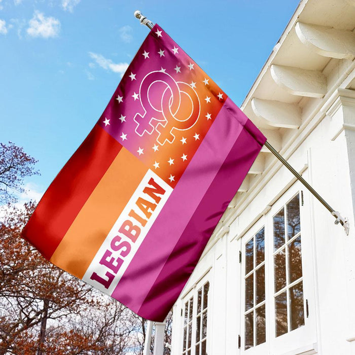 Lesbian LGBT Flag | Garden Flag | Double Sided House Flag - GIFTCUSTOM