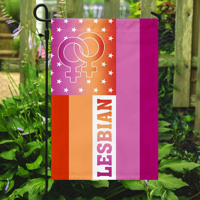 Lesbian LGBT Flag | Garden Flag | Double Sided House Flag - GIFTCUSTOM