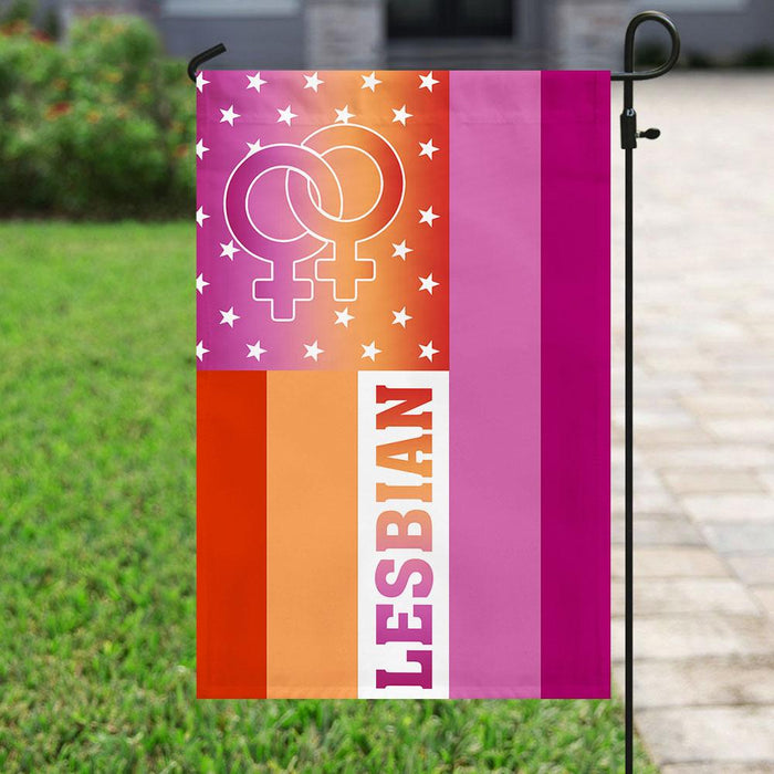 Lesbian LGBT Flag | Garden Flag | Double Sided House Flag - GIFTCUSTOM