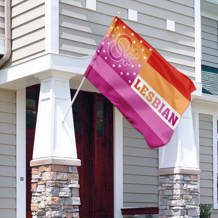 Lesbian LGBT Flag | Garden Flag | Double Sided House Flag - GIFTCUSTOM