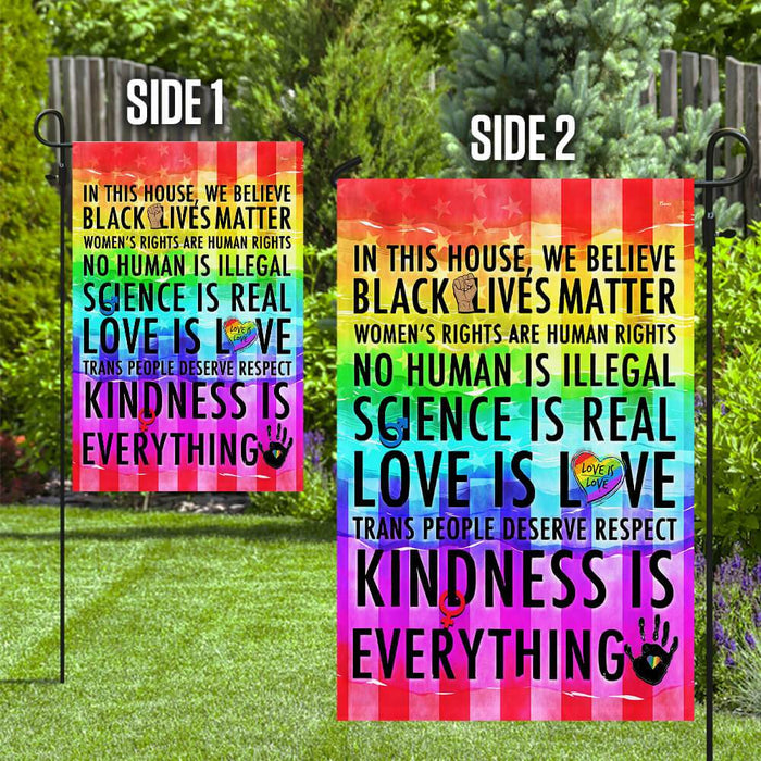 LGBT American Flag | Garden Flag | Double Sided House Flag - GIFTCUSTOM