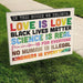 LGBT In This House We Believe Rainbow Pride Black Lives Matter Yard Sign (24 x 18 inches) - GIFTCUSTOM