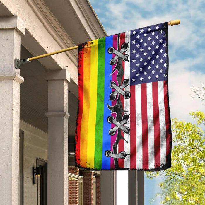 LGBT Pride Flag | Garden Flag | Double Sided House Flag - GIFTCUSTOM