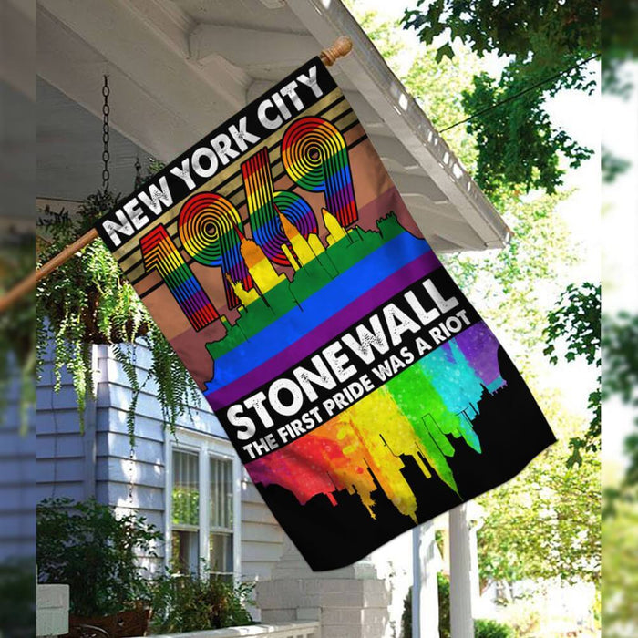 LGBT The First Pride Was A Riot Flag | Garden Flag | Double Sided House Flag - GIFTCUSTOM