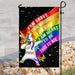 LGBT Unicorn I Am Brave Flag | Garden Flag | Double Sided House Flag - GIFTCUSTOM