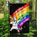 LGBT Unicorn I Am Brave Flag | Garden Flag | Double Sided House Flag - GIFTCUSTOM