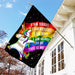 LGBT Unicorn I Am Brave Flag | Garden Flag | Double Sided House Flag - GIFTCUSTOM