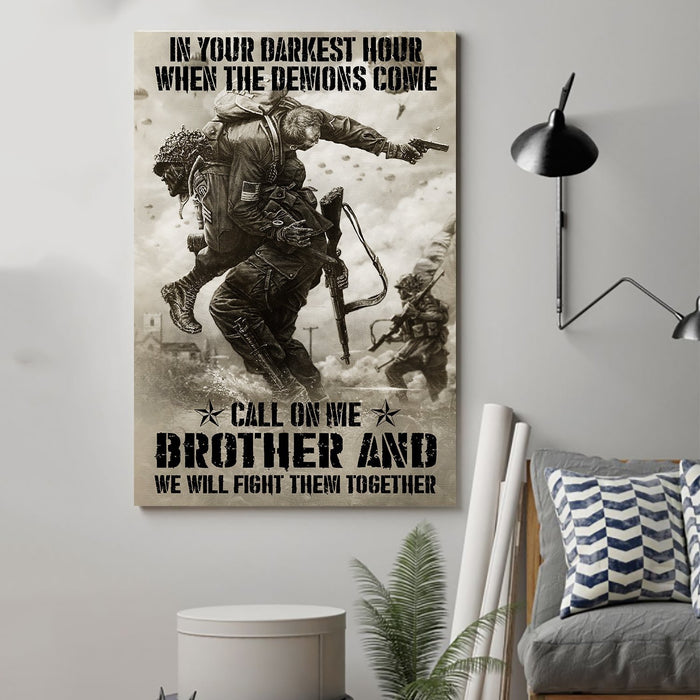 LH soldier Canvas and Poster ��� call on me brother wall decor visual art - GIFTCUSTOM