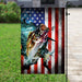 Love Fishing America Flag | Garden Flag | Double Sided House Flag - GIFTCUSTOM