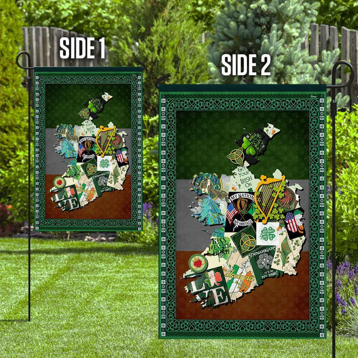 Love Irish Flag | Garden Flag | Double Sided House Flag - GIFTCUSTOM