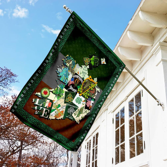 Love Irish Flag | Garden Flag | Double Sided House Flag - GIFTCUSTOM