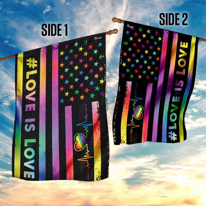 Love Is Love, LGBT Flag | Garden Flag | Double Sided House Flag - GIFTCUSTOM