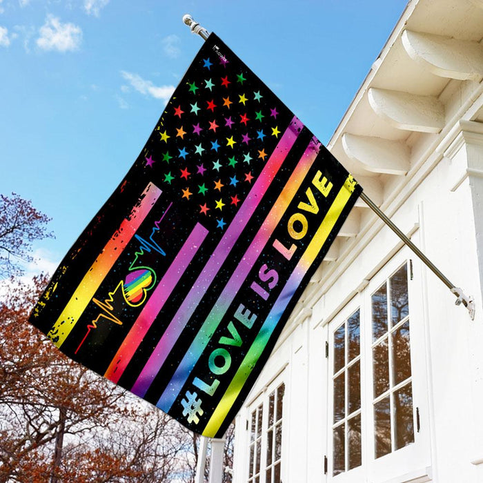 Love Is Love, LGBT Flag | Garden Flag | Double Sided House Flag - GIFTCUSTOM