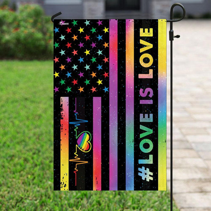 Love Is Love, LGBT Flag | Garden Flag | Double Sided House Flag - GIFTCUSTOM