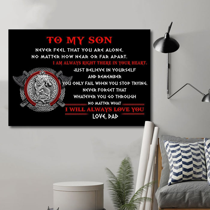 LP viking Canvas and Poster ��� Dad to Son ��� never feel that vs2 wall decor visual art - GIFTCUSTOM
