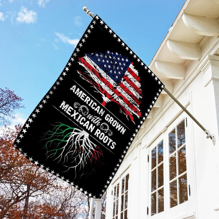 Mexican American Flag | Garden Flag | Double Sided House Flag - GIFTCUSTOM