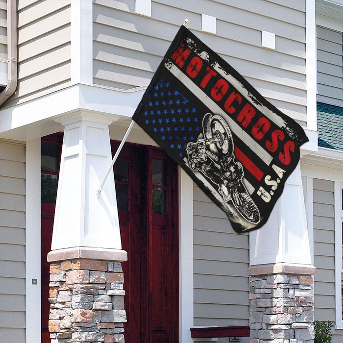 Motocross Dirt Bike Flag | Garden Flag | Double Sided House Flag - GIFTCUSTOM