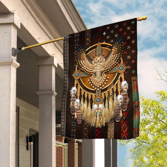 Native American Eagle Flag | Garden Flag | Double Sided House Flag - GIFTCUSTOM
