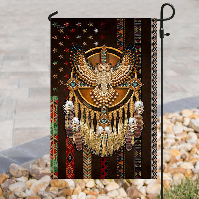 Native American Eagle Flag | Garden Flag | Double Sided House Flag - GIFTCUSTOM