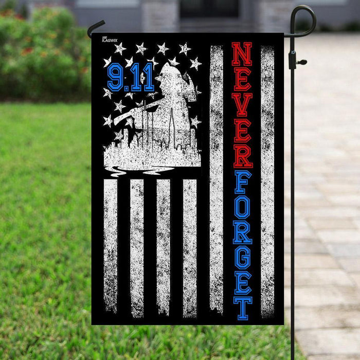 Never Forget 911 American US Flag | Garden Flag | Double Sided House Flag - GIFTCUSTOM