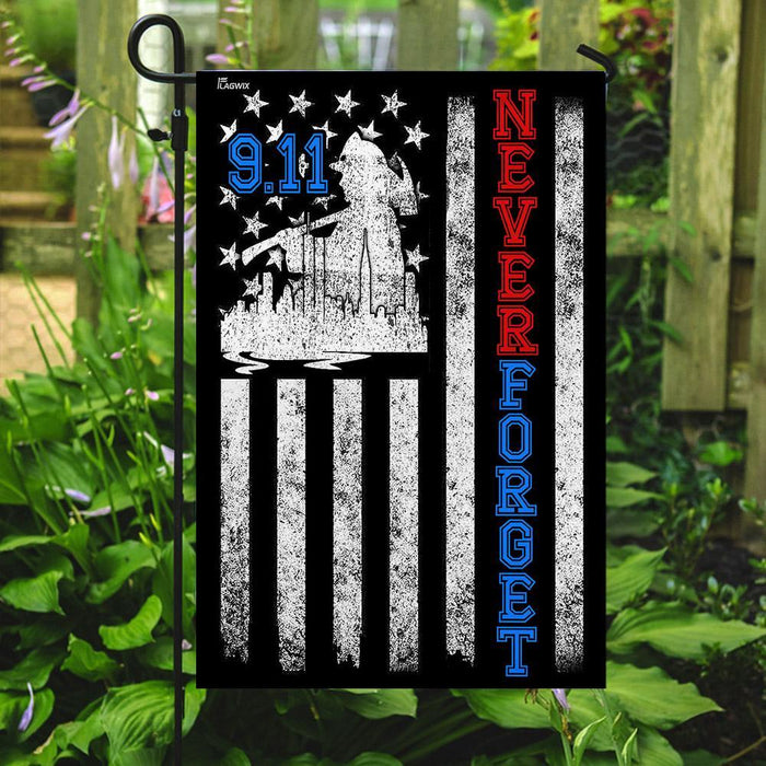 Never Forget 911 American US Flag | Garden Flag | Double Sided House Flag - GIFTCUSTOM