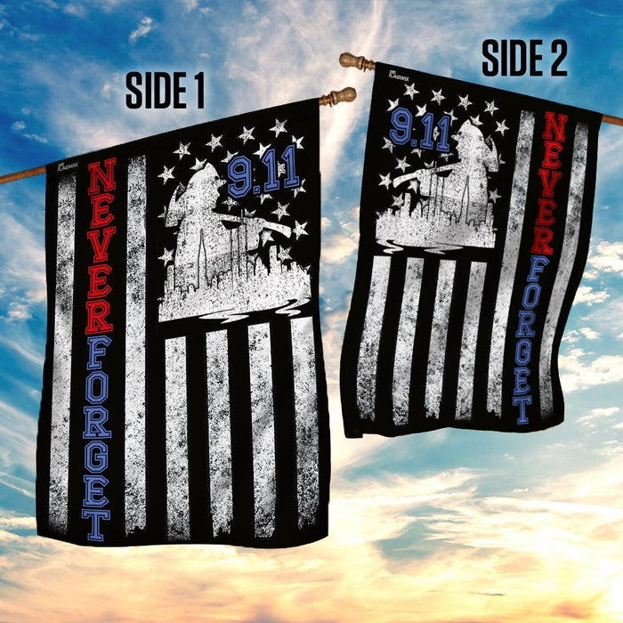 Never Forget 911 American US Flag | Garden Flag | Double Sided House Flag - GIFTCUSTOM