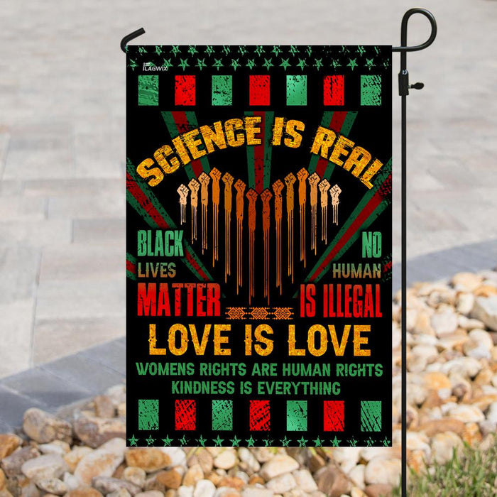 No Human Is Illegal, Love Is Love Flag | Garden Flag | Double Sided House Flag - GIFTCUSTOM