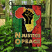 No Justice No Peace Africa Flag | Garden Flag | Double Sided House Flag - GIFTCUSTOM