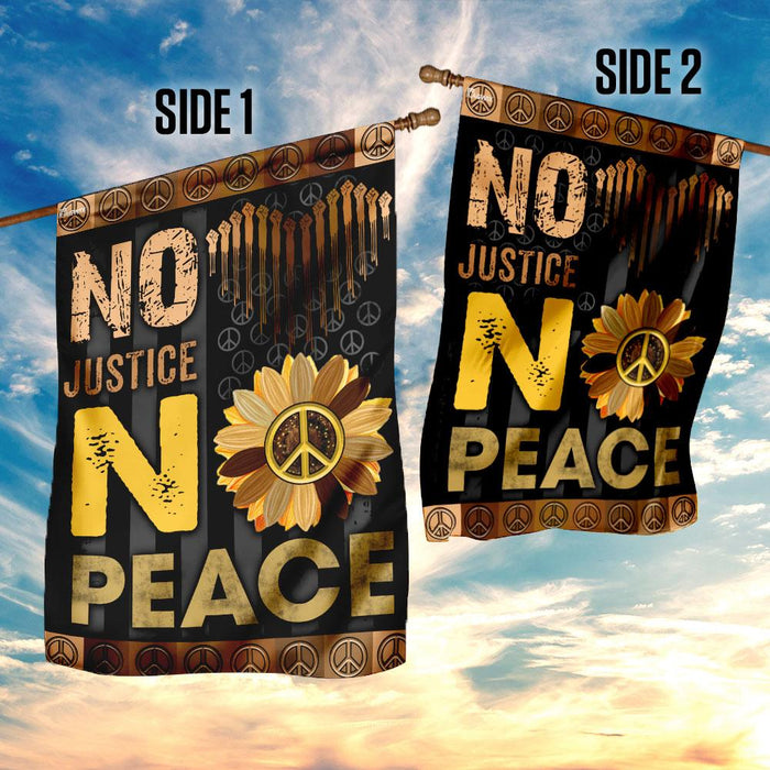 No Justice No Peace Flag | Garden Flag | Double Sided House Flag - GIFTCUSTOM