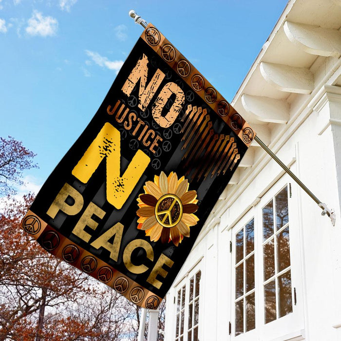 No Justice No Peace Flag | Garden Flag | Double Sided House Flag - GIFTCUSTOM