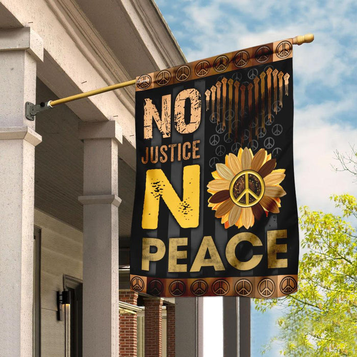 No Justice No Peace Flag | Garden Flag | Double Sided House Flag - GIFTCUSTOM