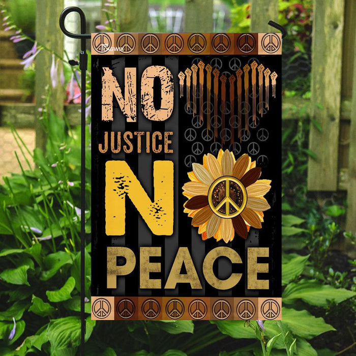 No Justice No Peace Flag | Garden Flag | Double Sided House Flag - GIFTCUSTOM