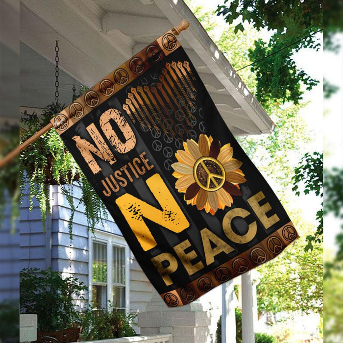 No Justice No Peace Flag | Garden Flag | Double Sided House Flag - GIFTCUSTOM