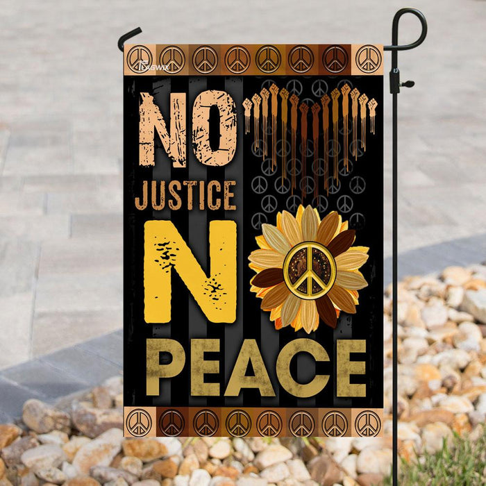 No Justice No Peace Flag | Garden Flag | Double Sided House Flag - GIFTCUSTOM