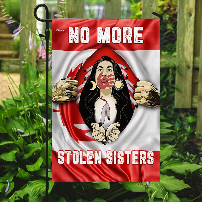 No More Stolen Sister Canadian Flag | Garden Flag | Double Sided House Flag - GIFTCUSTOM