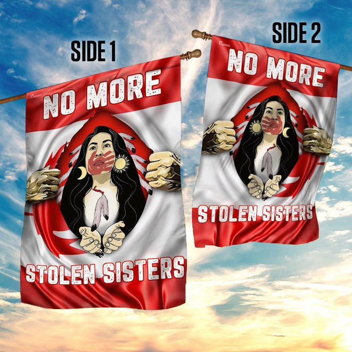 No More Stolen Sister Canadian Flag | Garden Flag | Double Sided House Flag - GIFTCUSTOM