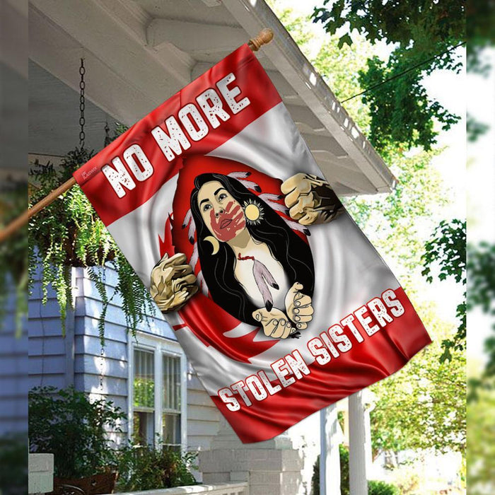 No More Stolen Sister Canadian Flag | Garden Flag | Double Sided House Flag - GIFTCUSTOM