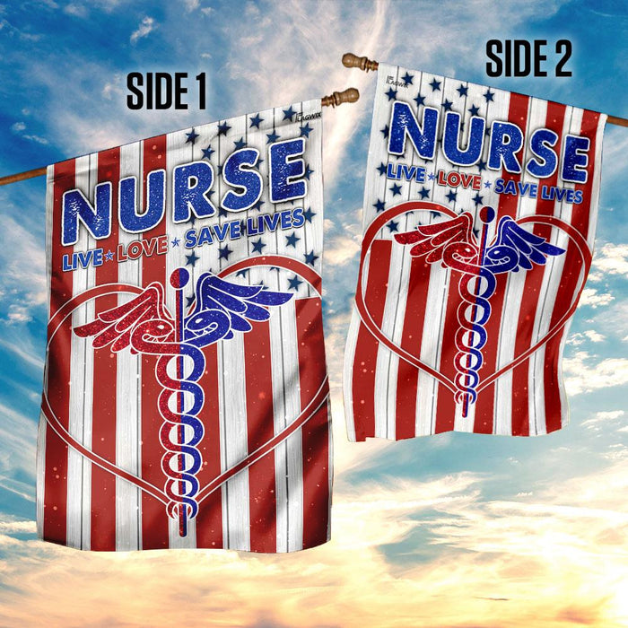 Nurse Flag | Garden Flag | Double Sided House Flag - GIFTCUSTOM