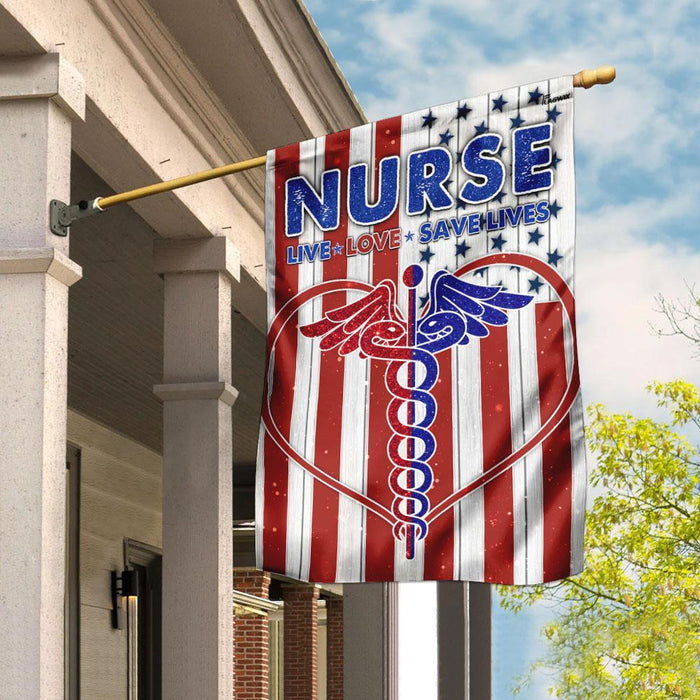 Nurse Flag | Garden Flag | Double Sided House Flag - GIFTCUSTOM