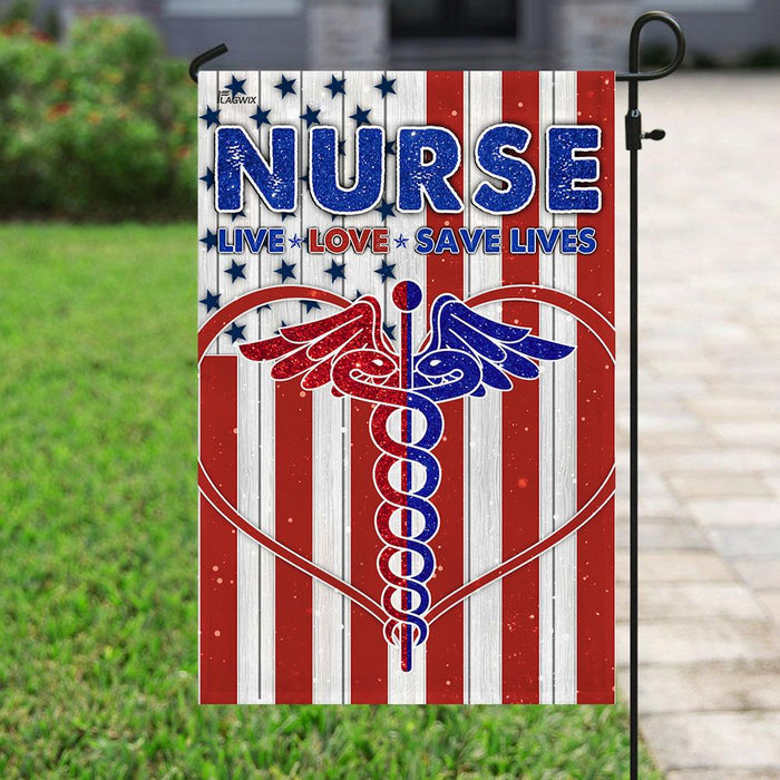 Nurse Flag | Garden Flag | Double Sided House Flag - GIFTCUSTOM