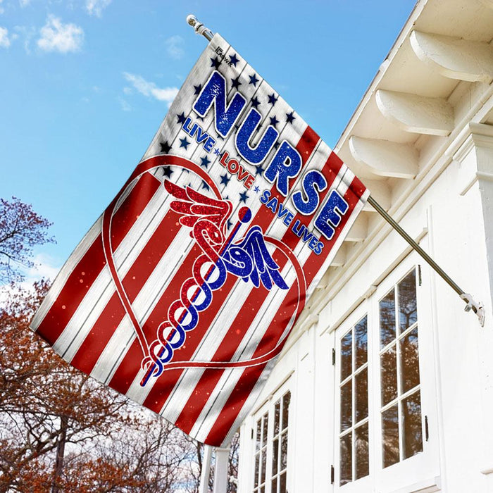 Nurse Flag | Garden Flag | Double Sided House Flag - GIFTCUSTOM