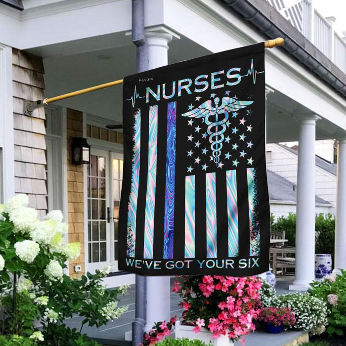 Nurses Weve Got Your Back Flag | Garden Flag | Double Sided House Flag - GIFTCUSTOM