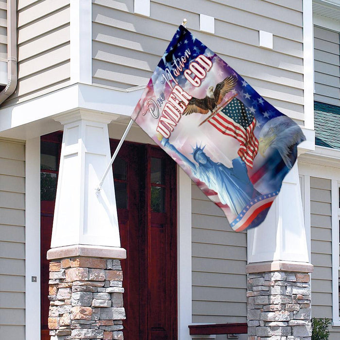 One Nation Under God Flag | Garden Flag | Double Sided House Flag - GIFTCUSTOM